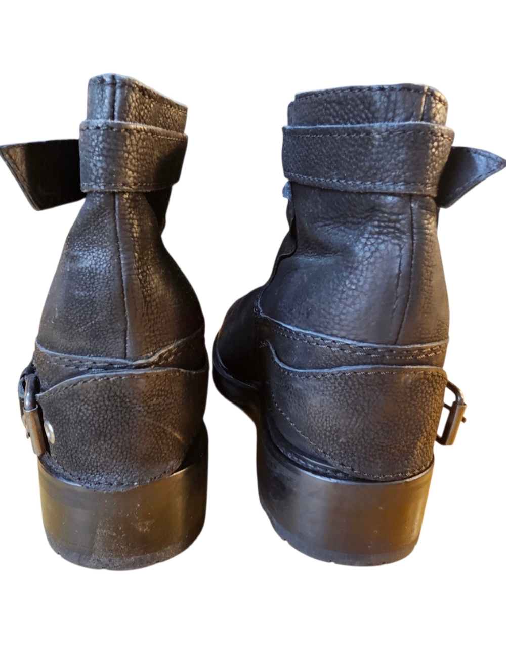 🖤 AllSaints Rama Moto Ankle Boots | Leather Buckle Zip | Black | EU 39 / US 9 - Picture 6 of 11